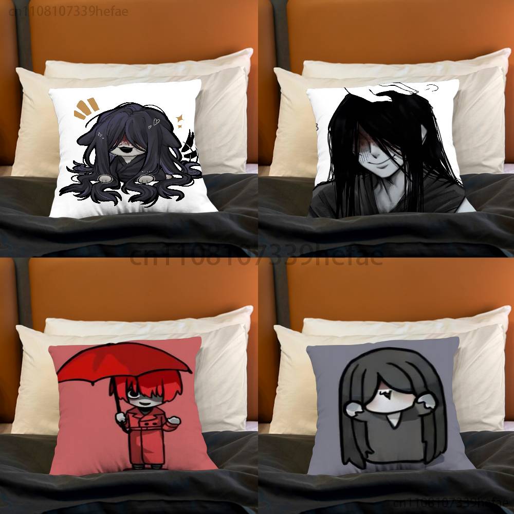 HHomicipher Funny Pillow Case Antidustmite Pillowcase Invisible Zipper Silky Short Plush Sofa Cushion Cover