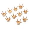 10Pcs Diamante Buttons for Hair Clip, Cellphone, Bridal Headwear, Bridal Dress Jewelry Making Accessory