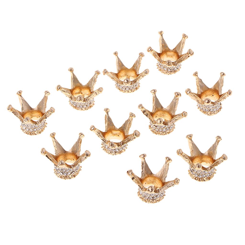 10Pcs Diamante Buttons for Hair Clip, Cellphone, Bridal Headwear, Bridal Dress Jewelry Making Accessory