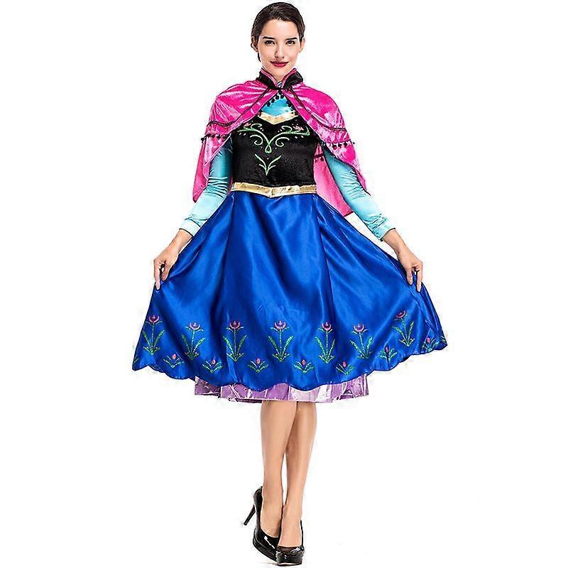 Cosplay Anime Costume Fairy Tale Dress Stage Costume Halloween Costume Princess Anna Ice Princess Costume