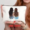 Borsa Trucco Personalizzata Regalo Amicizia Nome Personalizzato Regalo per Amici Damigella BFF Bestie Astuccio Portapenne Portamonete Donna Custodia Cosmetica