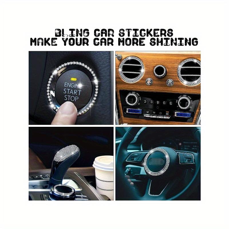 12pcs 4mm Self-adhesive White Rhinestone Sticker, Suitable for Car Interior Decoration Diy