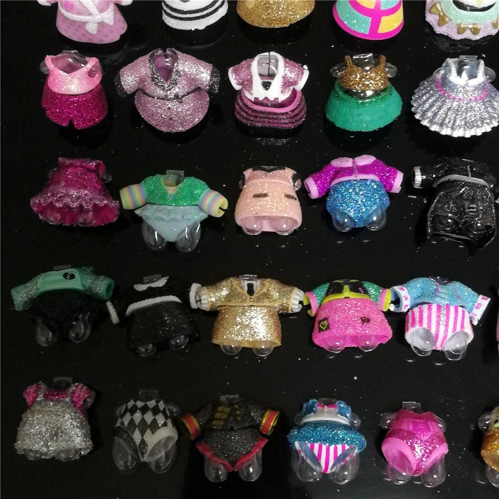 5/10/20pcs / Lot Glitter Dress Clothes Lols  Dolls Accessory for 8cm Sister Mini Outfits Kid Girls Toy Gift Randomly
