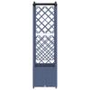 Raised Garden Bed with Trellis and Hanging Roof Gray 125 X 40 X 138 Cm PP