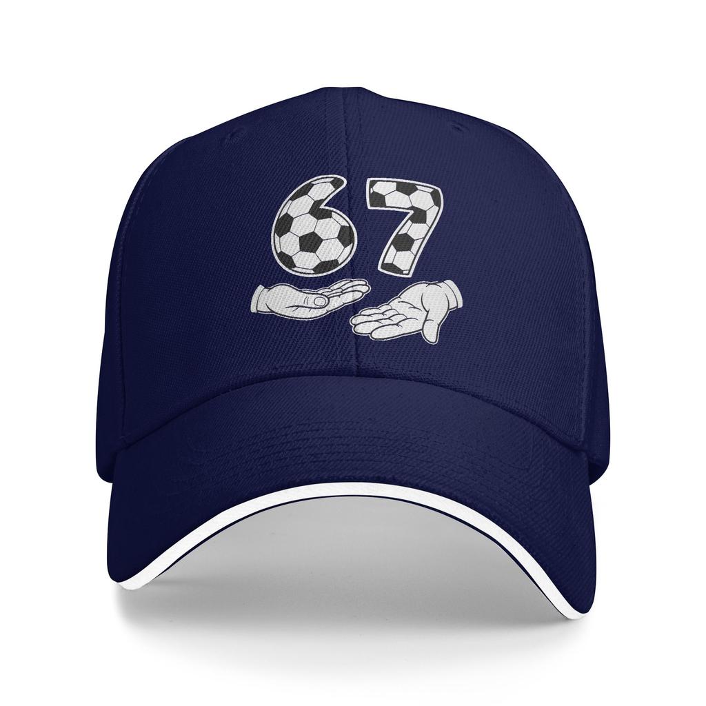 Soccer 67 Six Seven 6 7 Funny Gen Alpha Meme Baseball Cap Men Print Trucker Hat Summer Fitted Retro Running Hippie Baseball Caps