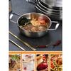 Stainless Steel Cookware Saucepan Dry Pots with Handle Home Cooking Paella Pan Seafood Rice Pot Picnic Snack Plates