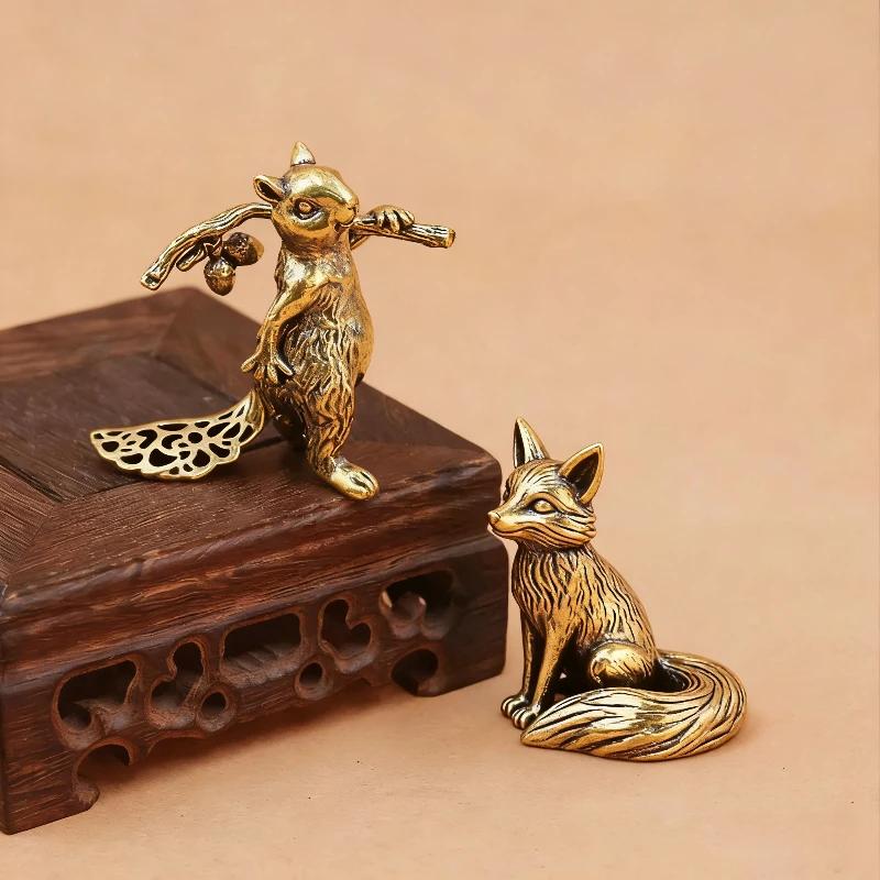 1PC Owl Brass Ornament Handmade Boho Decor Creative Figurine Small Desk Decorations Unique Gift for Home Luxury Decor Home Decor