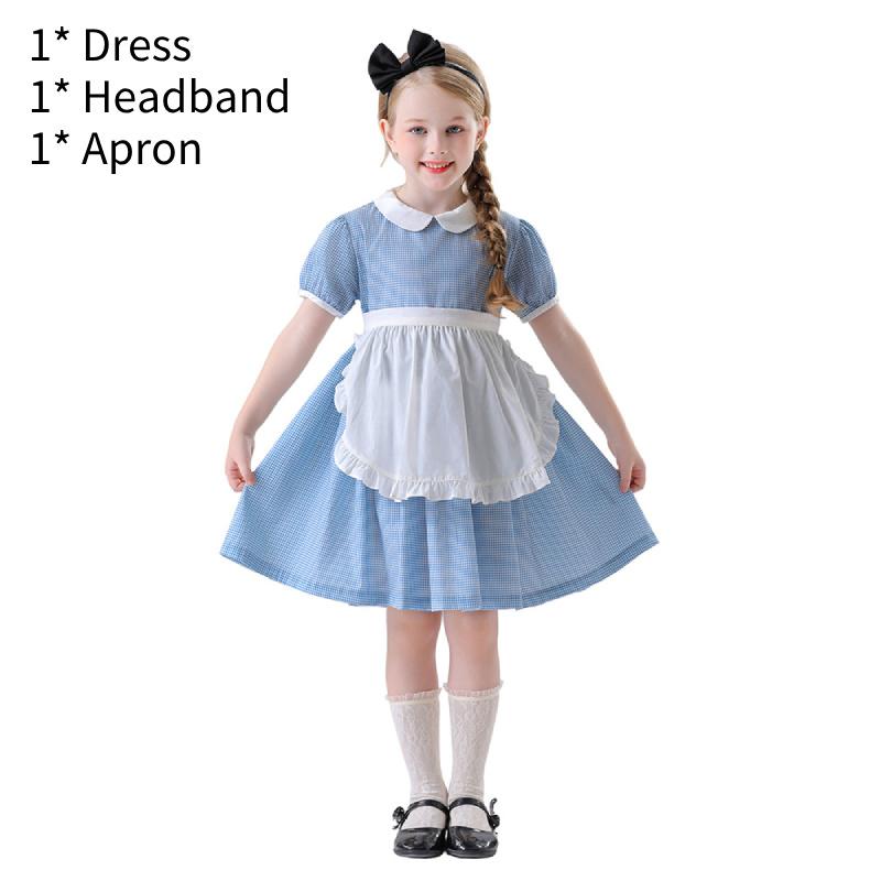 

Elegant Blue Alice Princess Dress For Girls With Accessories Perfect For Halloween Cosplay 150