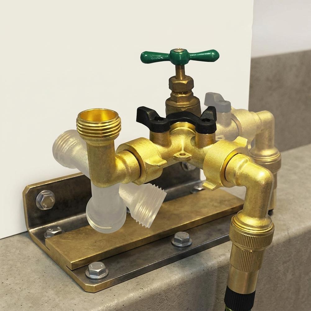 Brass Angle Valve Connector With Switch For Garden Hose Irrigation Quick Coupling Fitting Garden Watering Systems Leak Proof