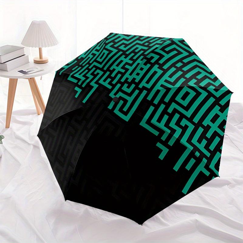 1pc Labyrinth Maze Automatic Open 8-Rib Windproof Umbrella, Travel & Commuting, Suitable for All Seasons