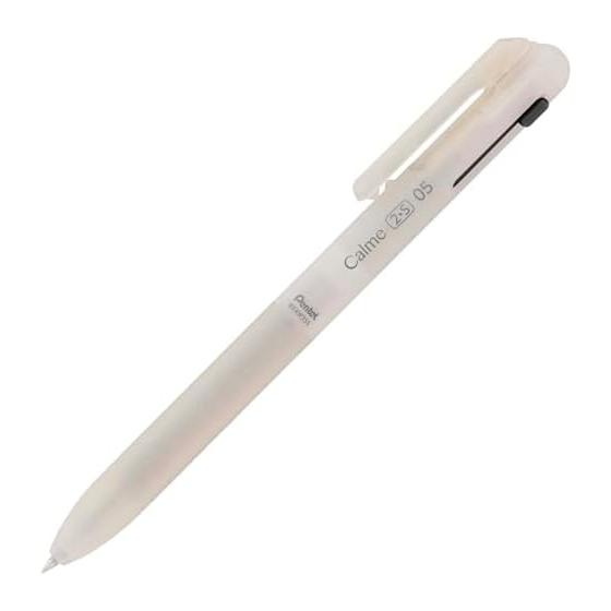 Pentel Calme Multi-Function Ballpoint Pen, Limited Edition, 0.5mm, Sheer Beige BXAW355L4, Quiet Knock, Leather-like Long Grip, Matte Texture, Smooth