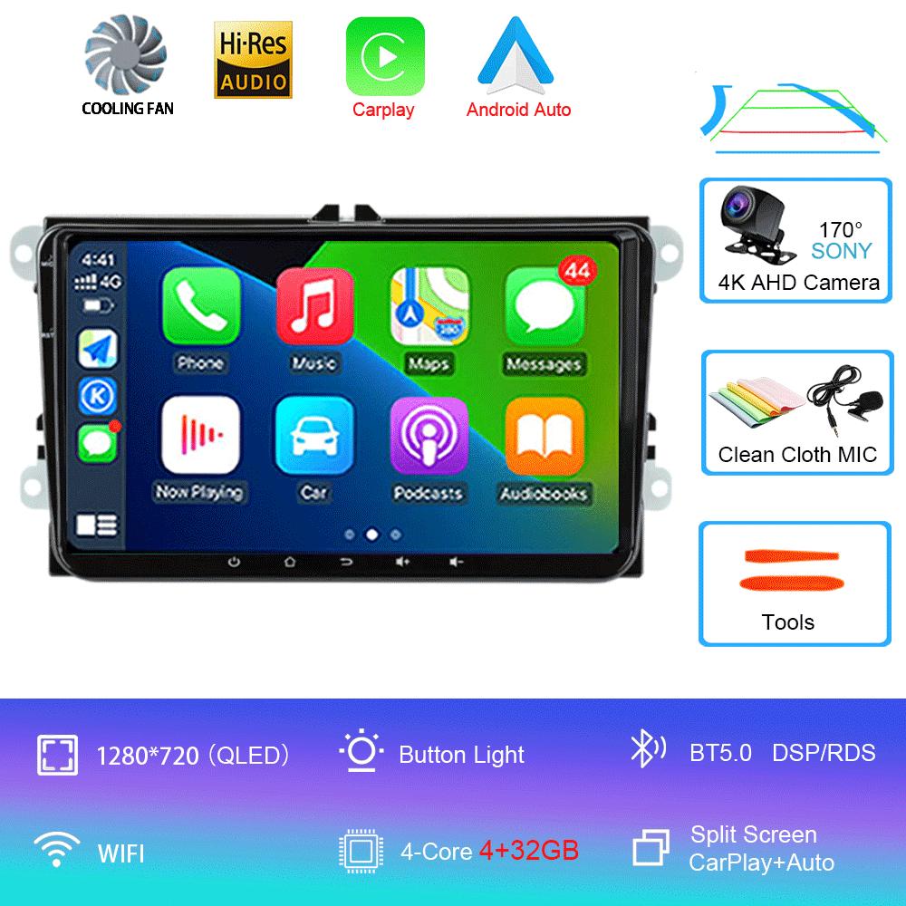 

9 Android 14 автомобильный радиоприемник для VW/Volkswagen/Golf/Polo/Tiguan/Passat/B7/B6/Seat/Leon/Skoda/Octavia GPS навигация мультимедийный проигрыватель