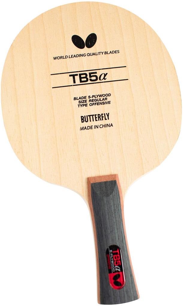 Butterfly Table Tennis Racket for Beginners TB5 Alpha Shakehand Offensive 5-Ply Flare 37001