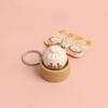 Sensory Steamed Bun Keychain Cartoon Keyboard Fidget Toy Simulation Clicker Keychain  Bag Keyring