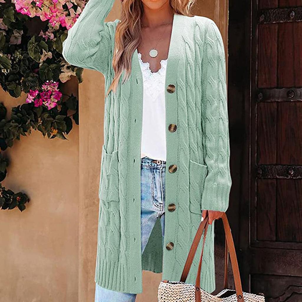Womens Boho Patchwork Cardigan Long Sweater Open Front Knit Sweaters Coat