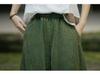 Pantaloni larghi a lanterna in ramiè effetto invecchiato da donna - Cotone e lino retrò per meditazione e Tai Chi