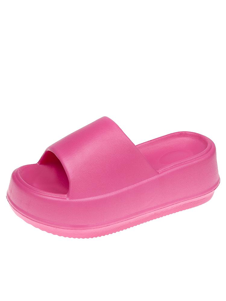 Fashion Hot Sale Fashion Pink Women's Slippers Comfort Soft EVA Slippers Women 7CM Platform Slides For Women Luxury Ladies Summer Shoes