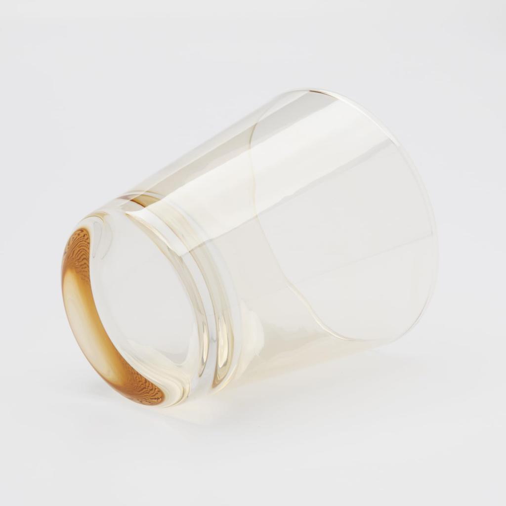 Otsuka Glass "Pinsel" Rocks Glass, Old Style, Approx. 210ml, Amber Brown, Made in Japan, 6278-725-4-1P