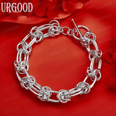 925er Sterlingsilber Kreis Geschenkarmband Modeschmuck