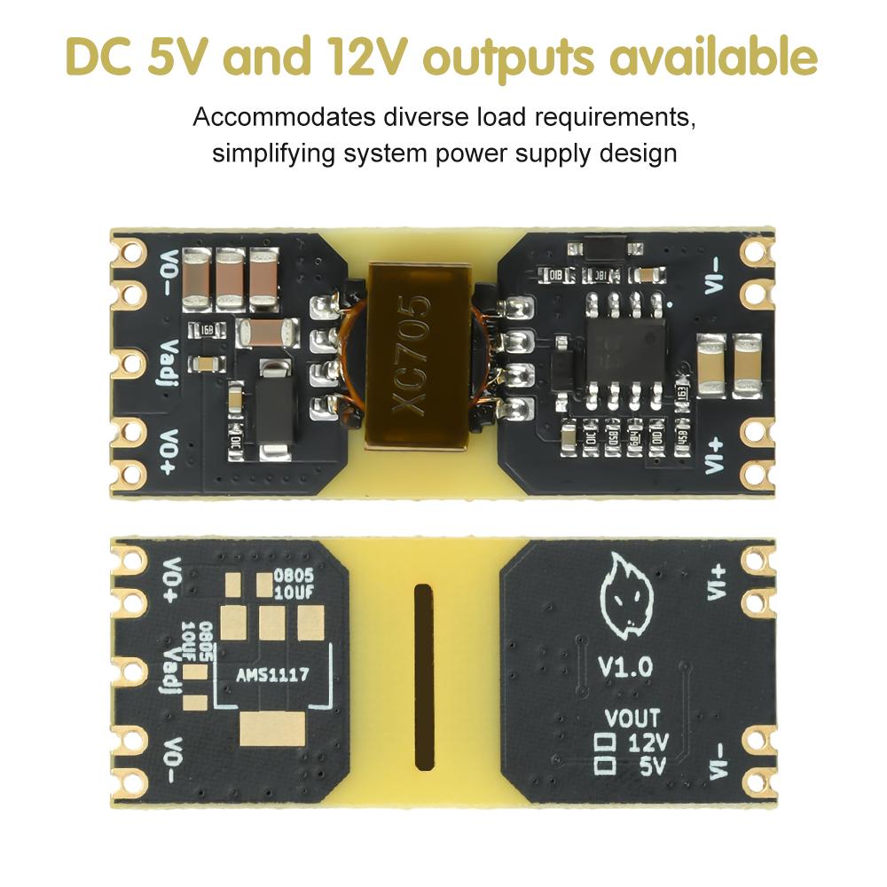 XC7010 Isolated Power Module Buck Converter DC 15-70V Input To DC 5V 12V Output Step Down Module Stabilizer Reserved for LDO