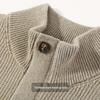 Antonio Men's 100% Merino Wool Thickened Stand-Collar Sweater