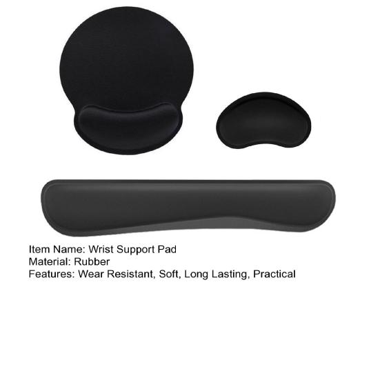 Rubber Memory Foam Wrist Rest Mouse Pad Extra Thick Non-Slip Base Wear Resistant Ergonomic Keyboard Mouse Wrist Support Pad