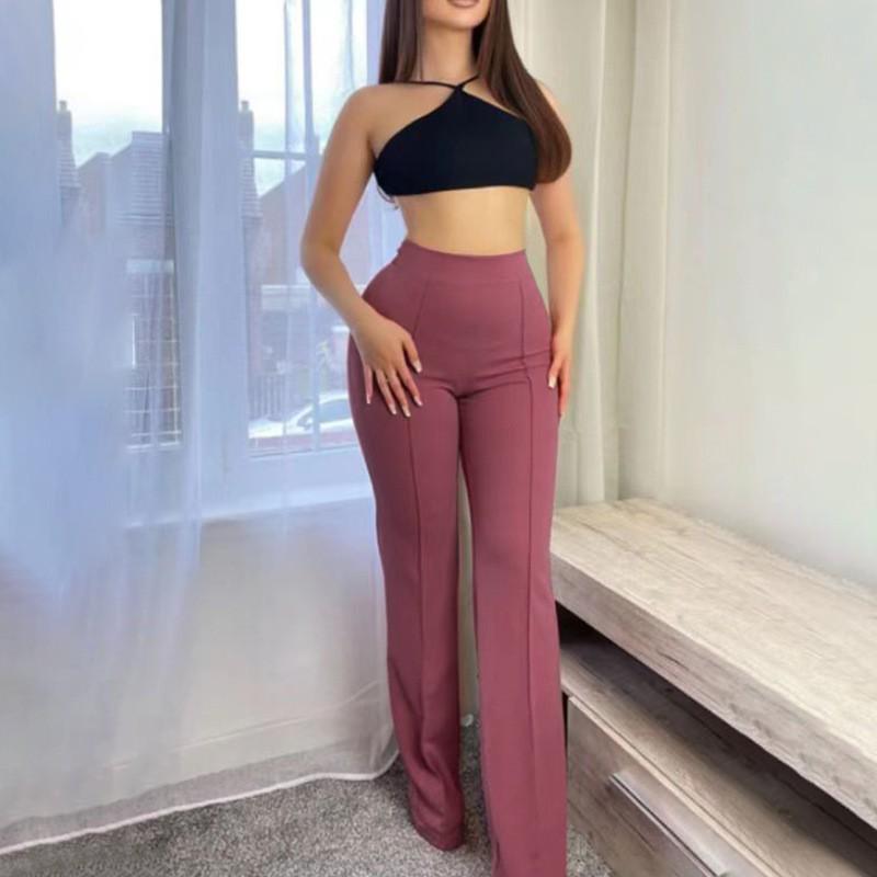 2024 Trendy Casual Flared Trousers: Versatile, Fashionable Wide-Leg Pants for a Chic Commute