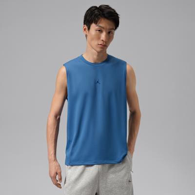 Jordan Tank Tops Men s Blue Crew Neck Moderate M