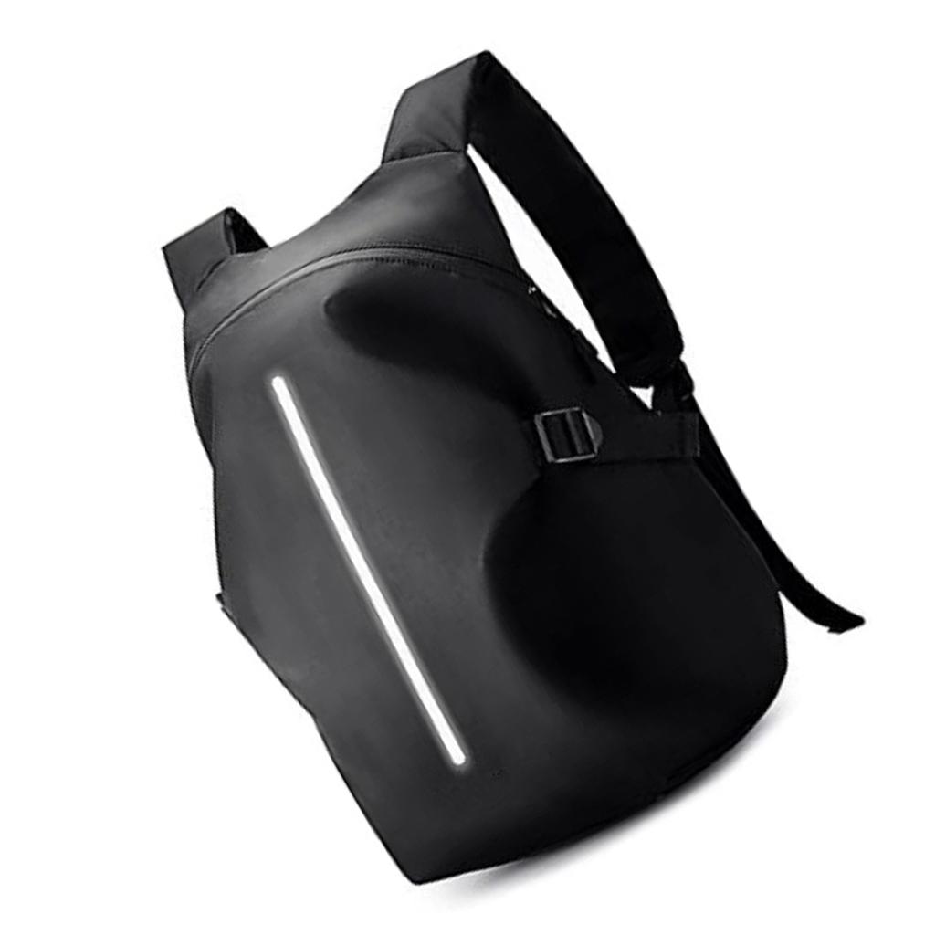 Motorcycle Helmet Backpack Rainproof Reflective Large Capacity Durable Nylon Backpack for Men Riding Travel Sports
