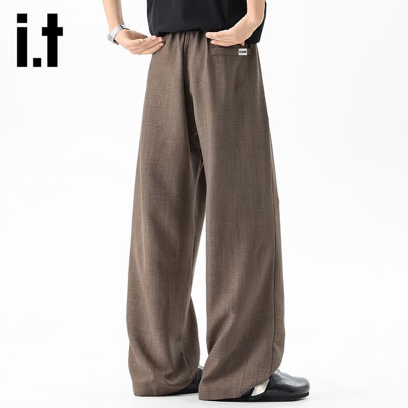 izzue it Men's Cooling Ice Silk Straight Leg Casual Pants