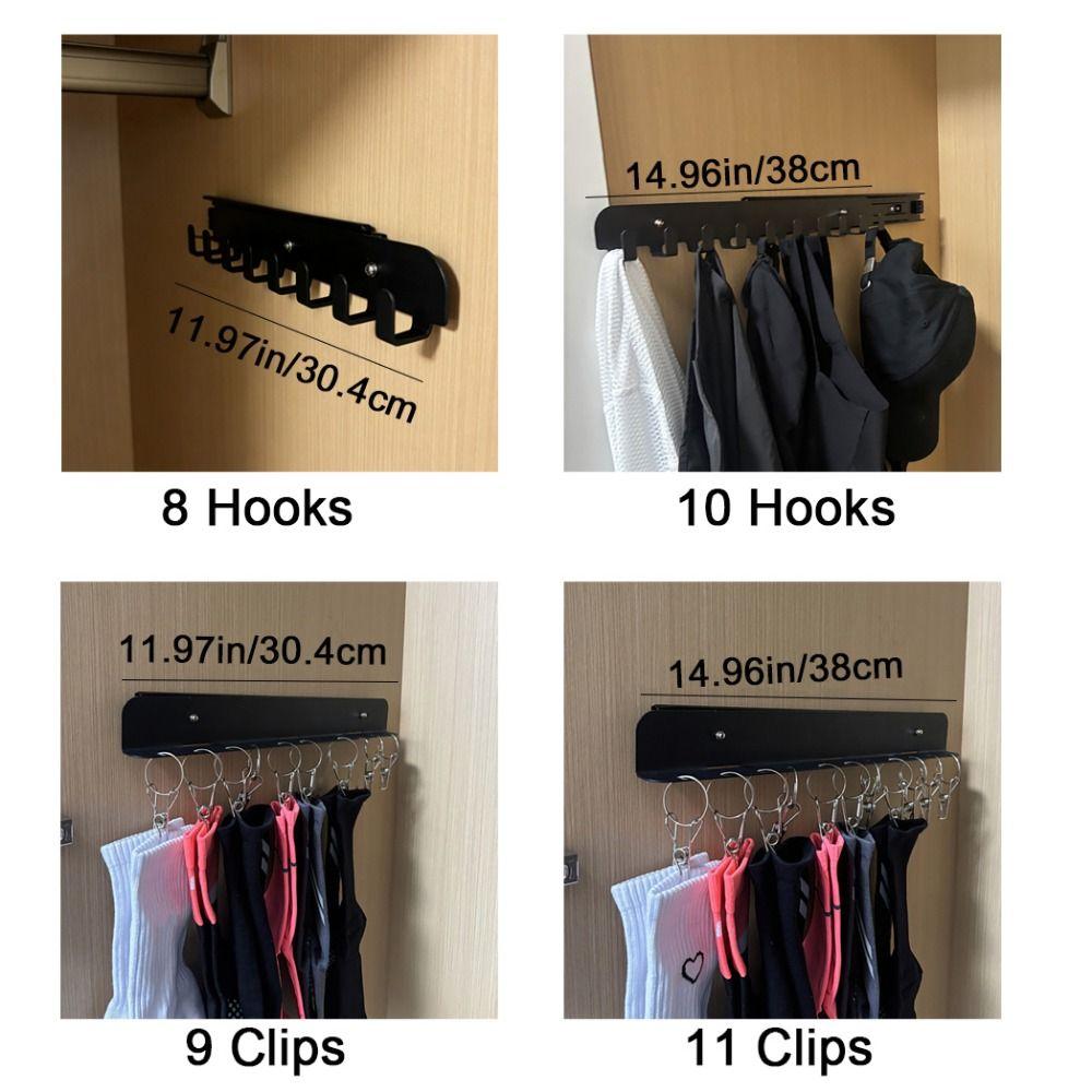 Pull-out Underwear Storage Hanger Wall-mounted Clothes Drying Rack Wardrobe Organizer Jewelry