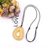 Natural Agate Sheet Rough Stone Pendant Irregular Agate Rough Stone Necklace Pendant Colored Natural Stone Sweater Chain