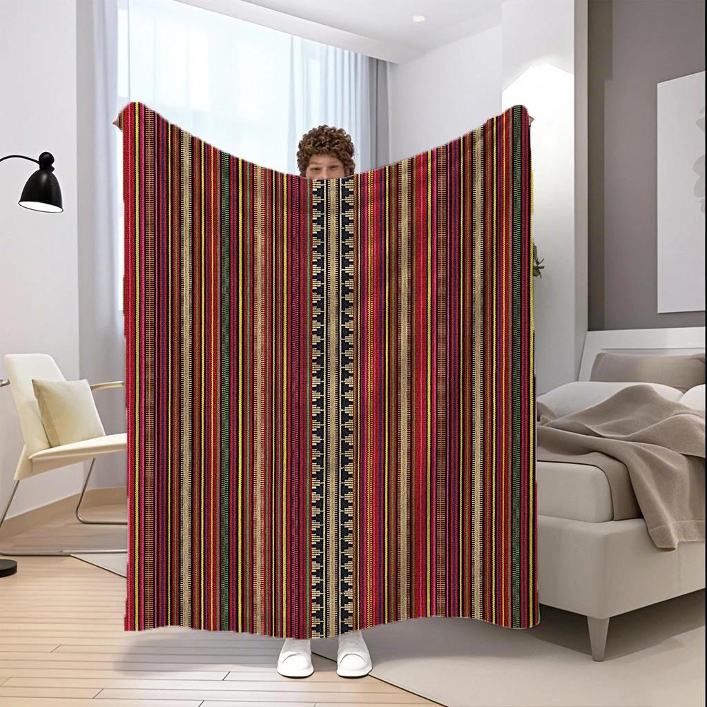 Colorful Tribal Pattern Microfiber Flannel Cover Blanket Bedroom Living Room Sofa Soft And Comfortable Home Decoration