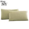 2Pcs Solid Color King Queen Pillow Case Home Bedroom Bed Cushion Cover Decor