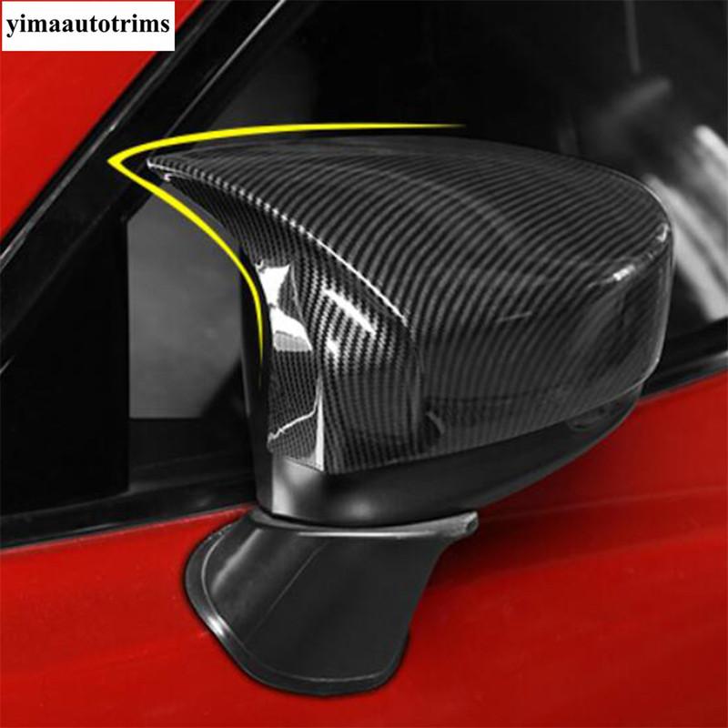 Car Rearview Mirror Side Wing Rear View Case Decor Cover Trim For Mazda 3 2017 2018 Ox Horn Blade Style Accessories Exterior Kit