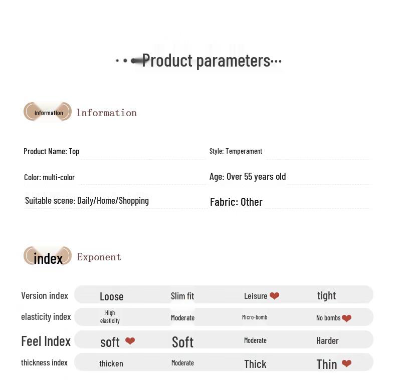 Yalu Women's Short-Sleeved Summer Shirt for Elderly