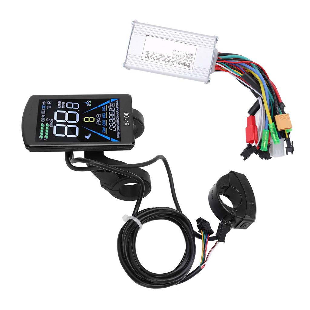 Electric Bike Modification Kit Sine Wave 3 Mode 17A Controller Color LCD Display for Mountain Bike