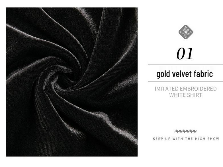 Golden Velvet High-Waist Slit Skirt: Retro Slimming Drape for Women, Spring-Autumn 2026