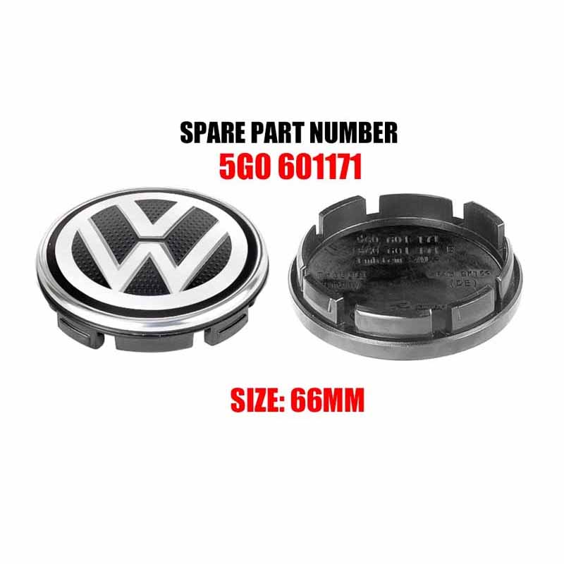Pro VOLKSWAGEN VW Stylové středové krytky kol s nálepkami znaků - Pasuje na VW R/GTI, Golf 4, Polo, Beetle a další - Prémiové autodoplňky