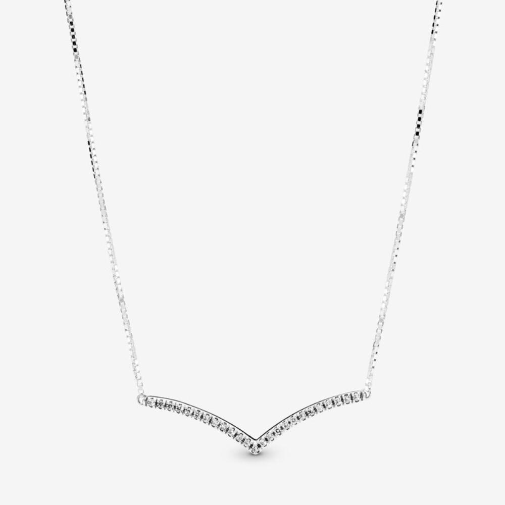 S925 Sterling Silver Pink Heart Snake Chain Couple Necklace Elegant Gift for Her 45cm
