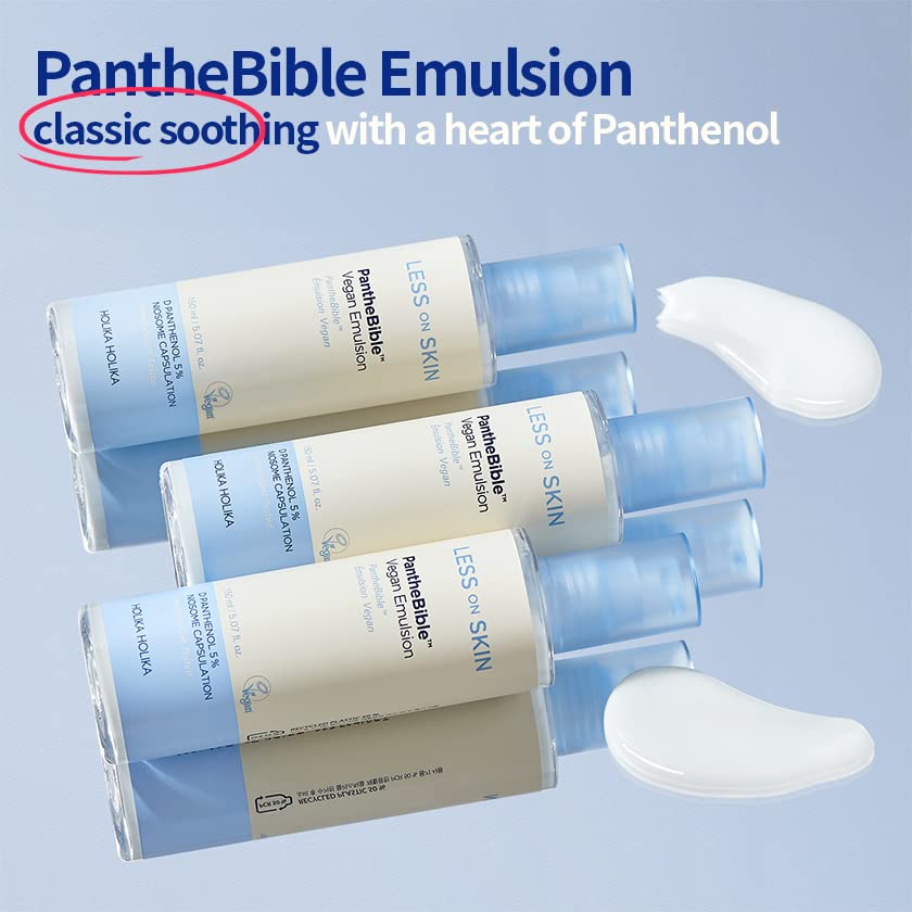 LESS on SKIN PANTHE BIBLE VEGAN EMULSION LESS on SKIN PANTHE BIBLE VEGAN EMULSION HOLIKA HOLIKA Korea Liquid D Panthenol Liposome Niosome