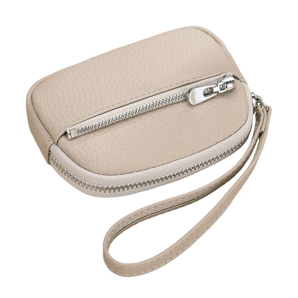 PU Leather Women Wallet Multi Functional Solid Color Coin Purse Litchi Pattern Korean Style Mini Purse Daily Use