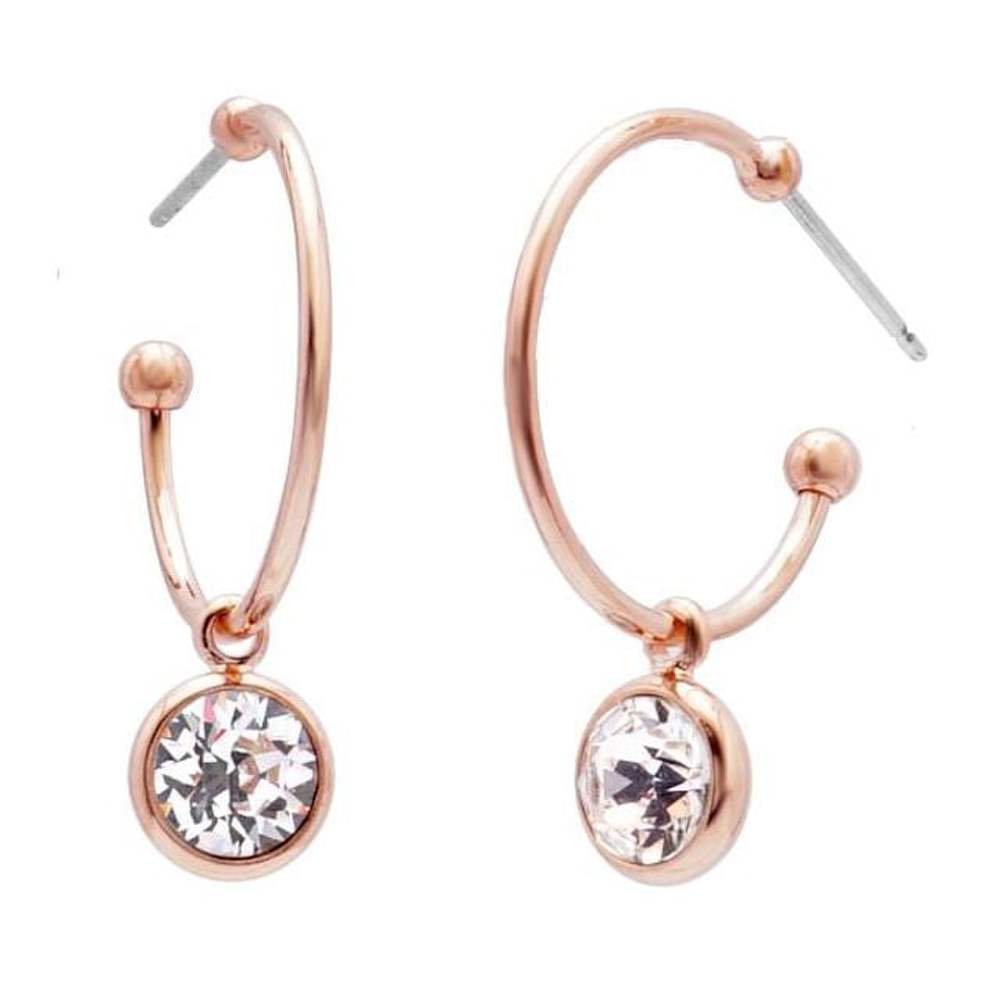 E371 Austrian Crystal Rose Gold Earrings