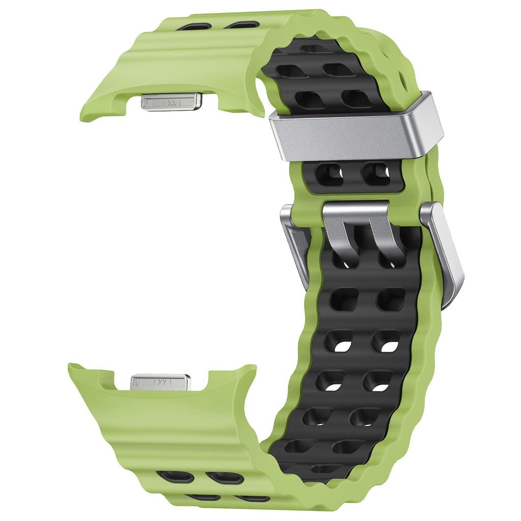 Marine Band for Samsung Galaxy Watch 8/8 Classic Ocean Strap Two-tone Silicone Band for Galaxy Watch 8 40 44mm Sport Bracelet