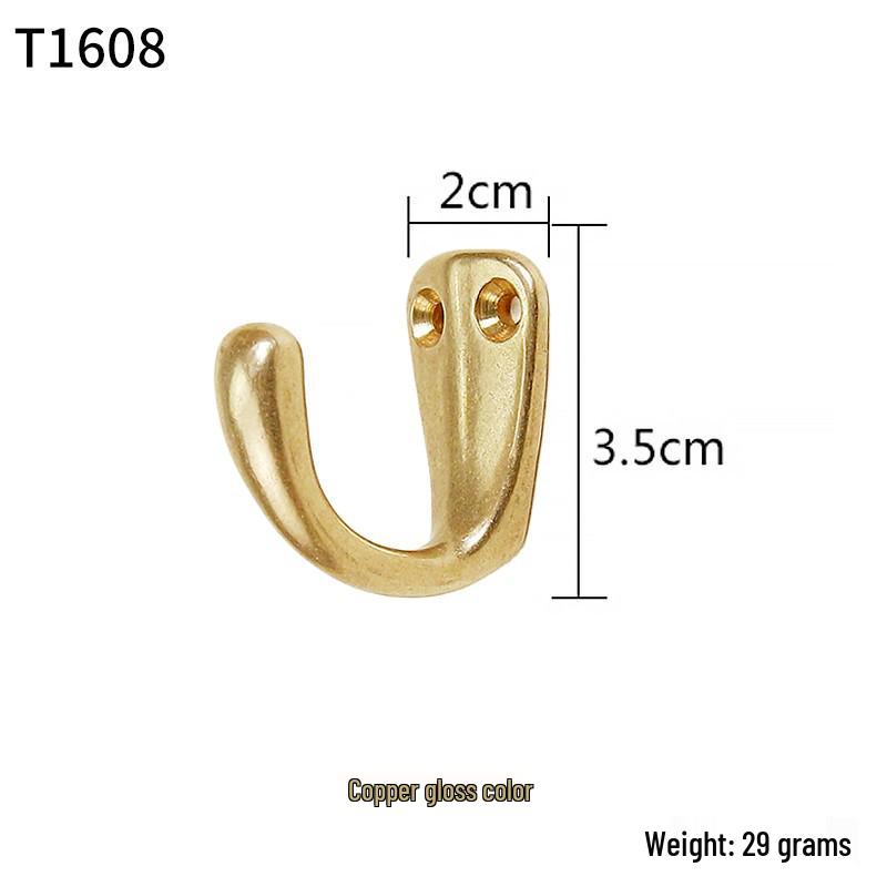 European Style Gold Wall-Mounted All-Copper Clothes & Hat Hook for Entryway, Bathroom, and Kitchen
