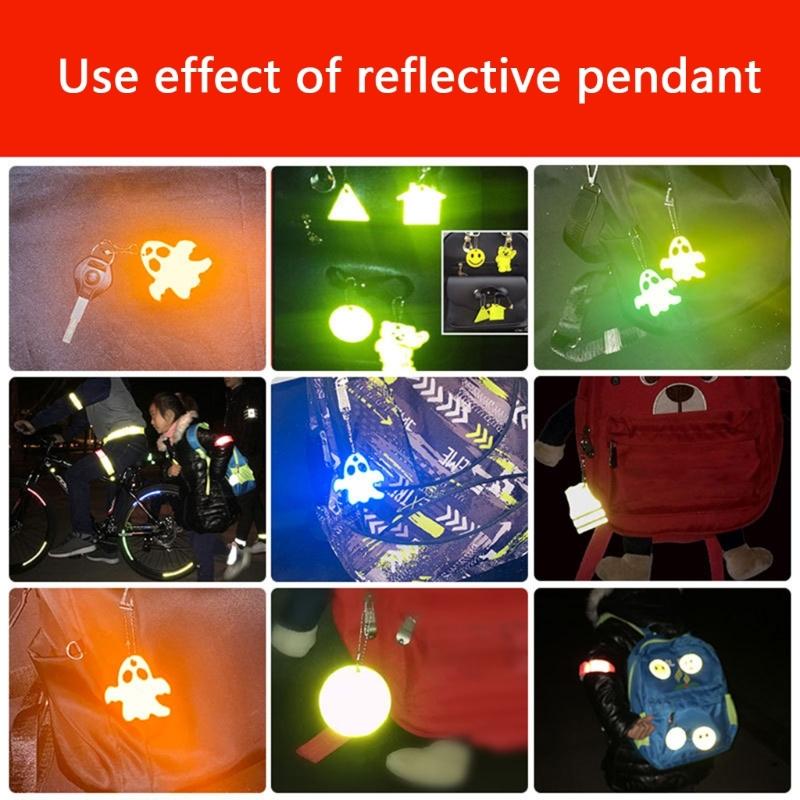 Reflectors Keychain for Strollers Ghost Style Reflective Pendant for Kids Adults