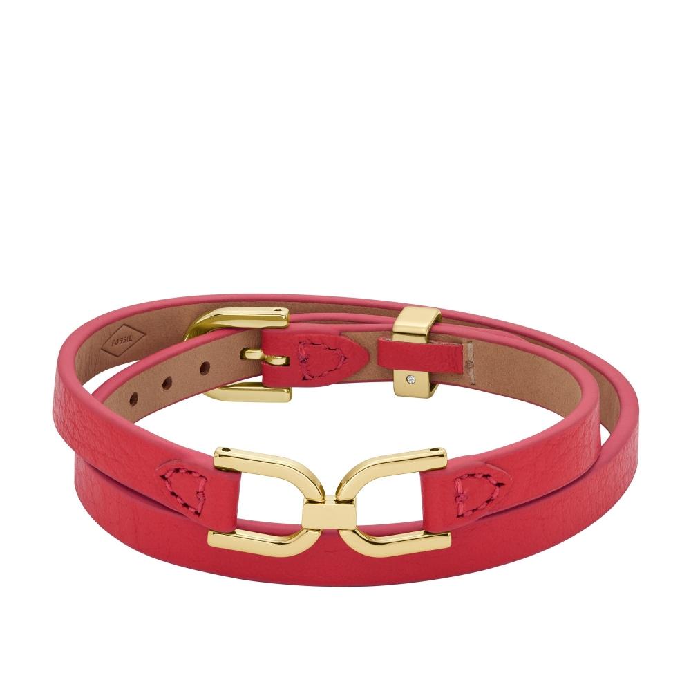 

FoSSil Women S Heritage D Link Розовый кожаный ремешок Браслет Золотой Small/Medium