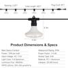 Outdoor Grow Lights Waterproof Full Spectrum String Grow Light with 22FT Light String Cord for Seedling Veg Flower in Greenhous