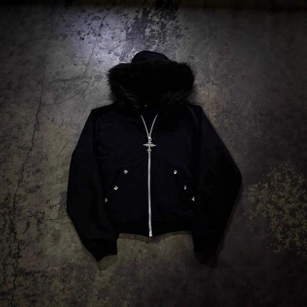 Velvet Print Pattern Long Sleeve Y2K Hoodie