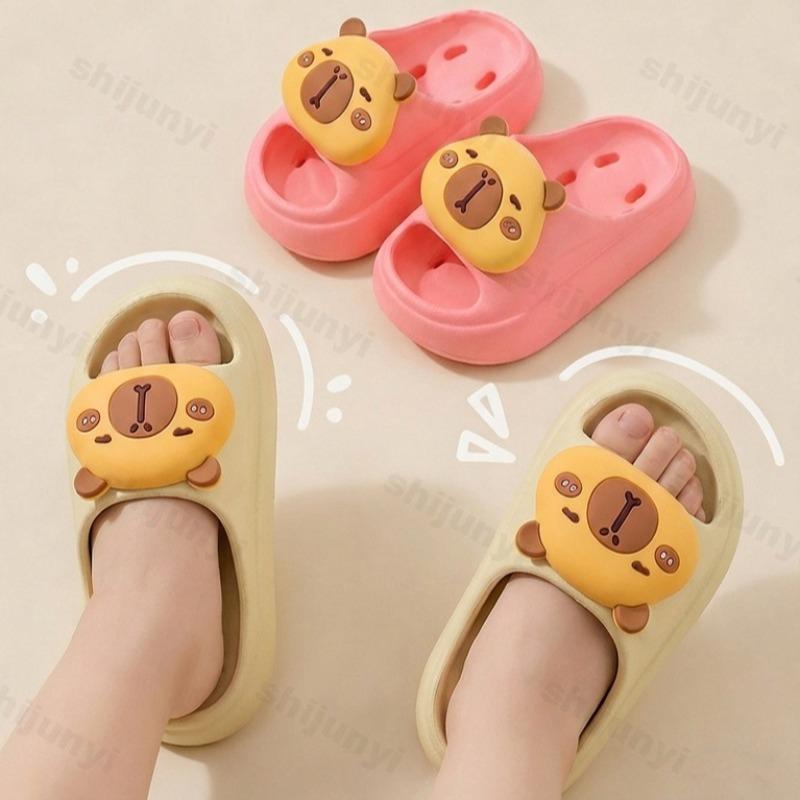 Capybara Children Bathroom Slippers Girls Cute Cartoon Summer New Non-Slip Home Slippers Soft Boys Outdoor Kids Beach Shoes